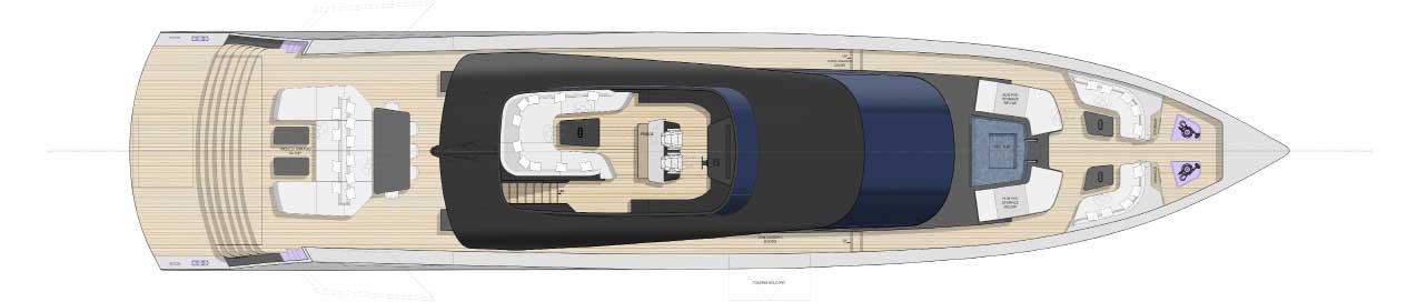Main deck exterior arrangement — general arrangement plan 1 of 3